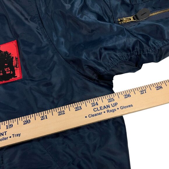 RARE OG HSTRY BY NAS God's Son Bomber Jacket Mens Size L Navy - Picture 8 of 12